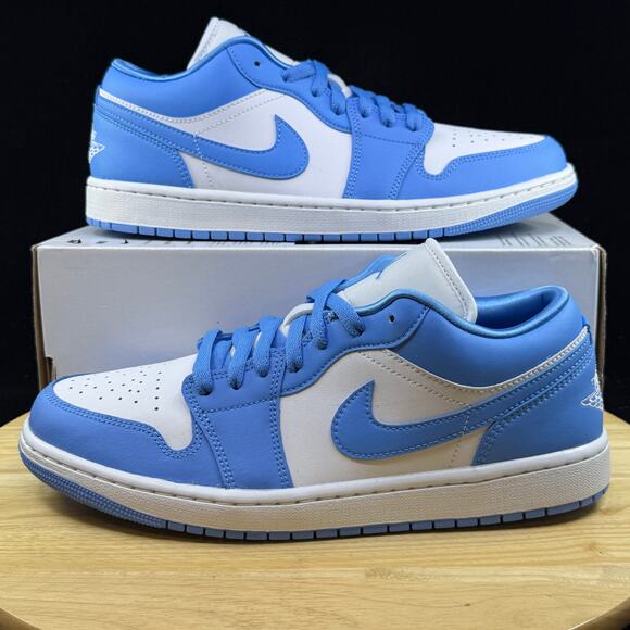 Jordan 1 Low UNC Blue White University AO9944-441 Women Sz 12 / Men Sz 10.5